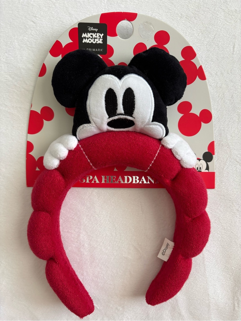 Disney Primark Mickey Mouse Plush Spa Headband New